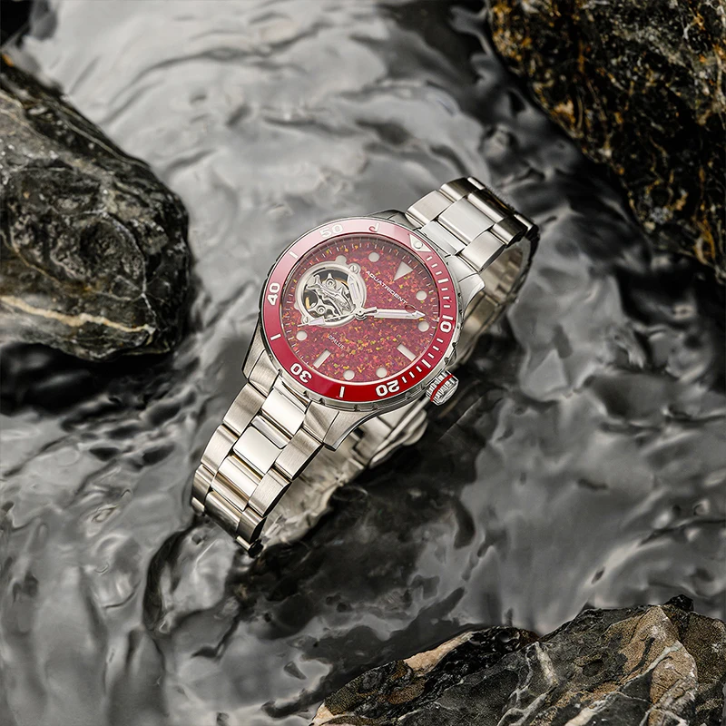 Aquatrident New 36mm Luxury Opal Women's Mechanical Watch Standard Time Watch NH38 Mechanical Waterproof Luminous Gift Clock 5