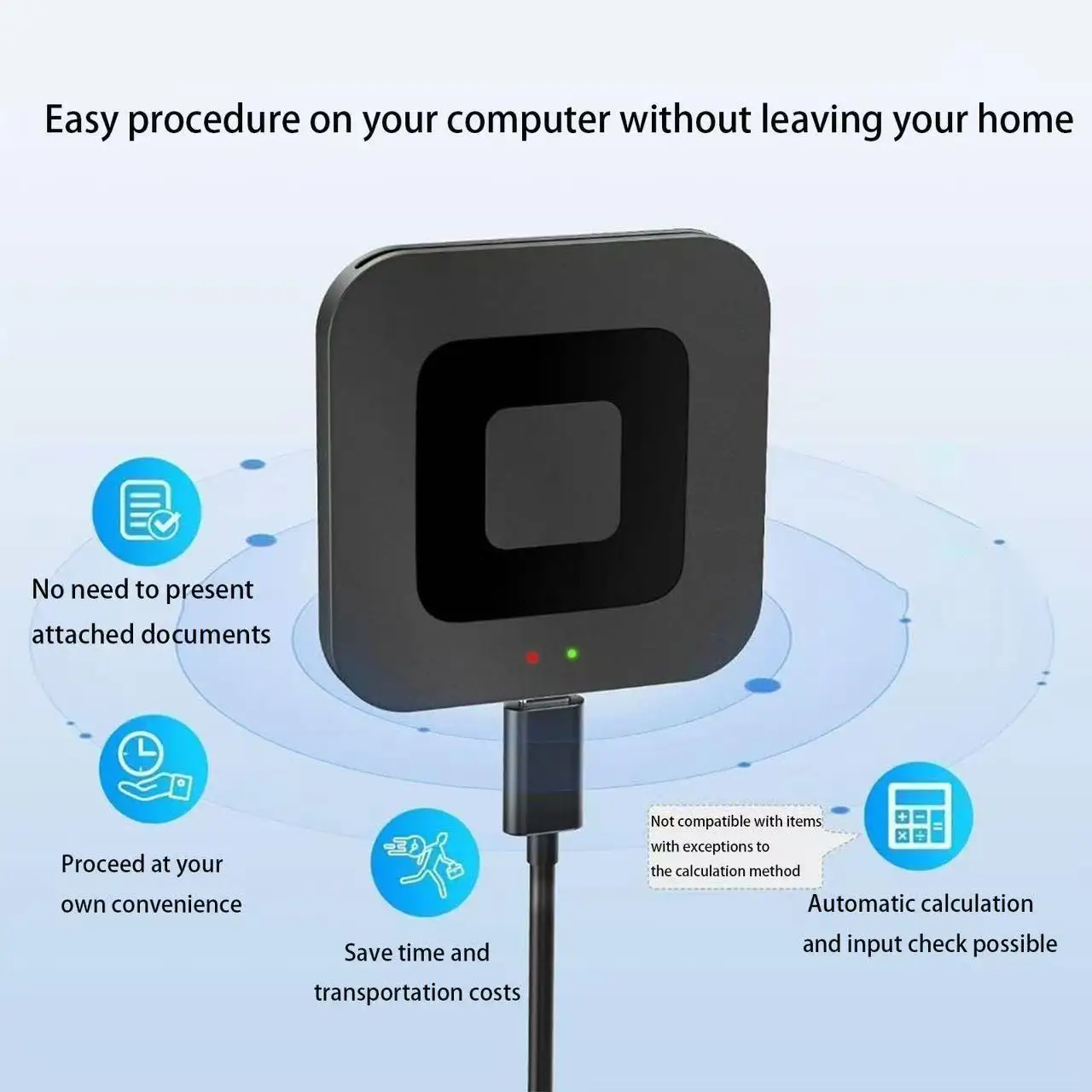 Smart Card Reader for Business and Finance - USB 2.0 Square Reader