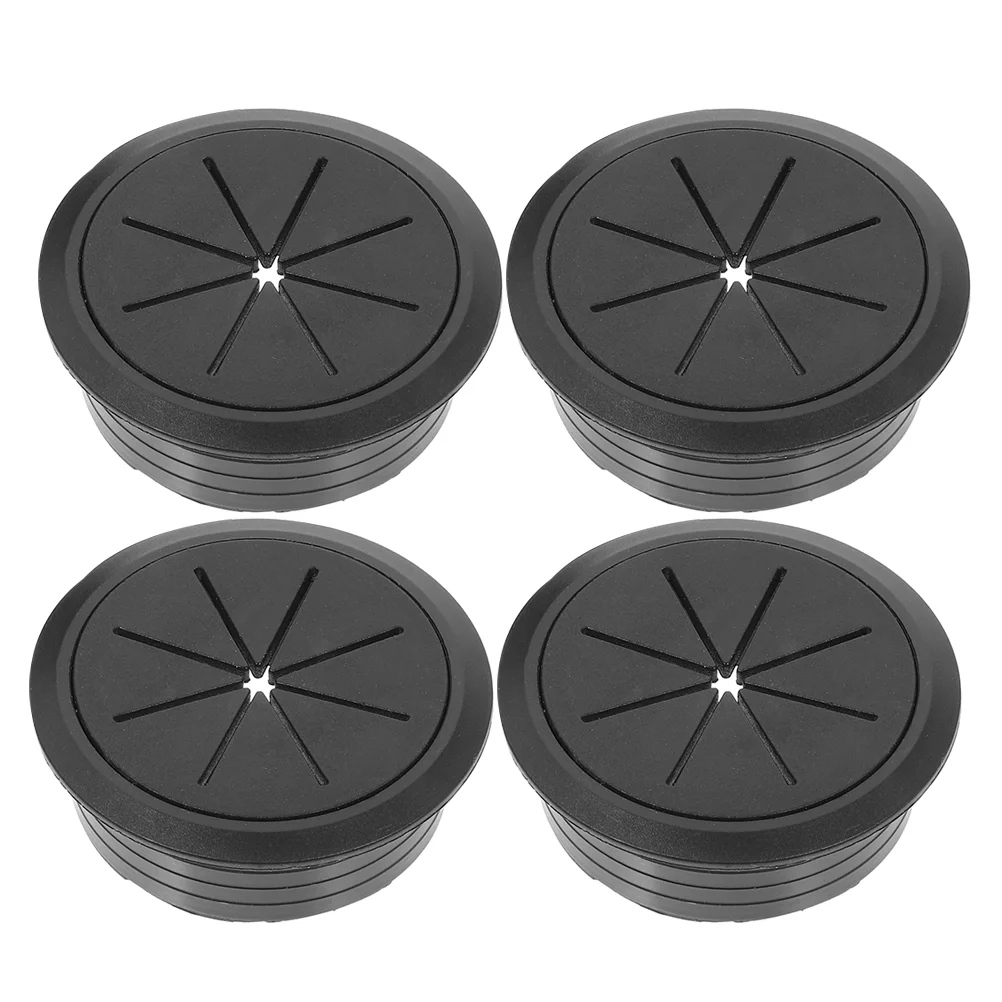 

4 Pcs Power Cable Wiring Hole Cover The Wire Plastic Pp Decorative Desk Grommets