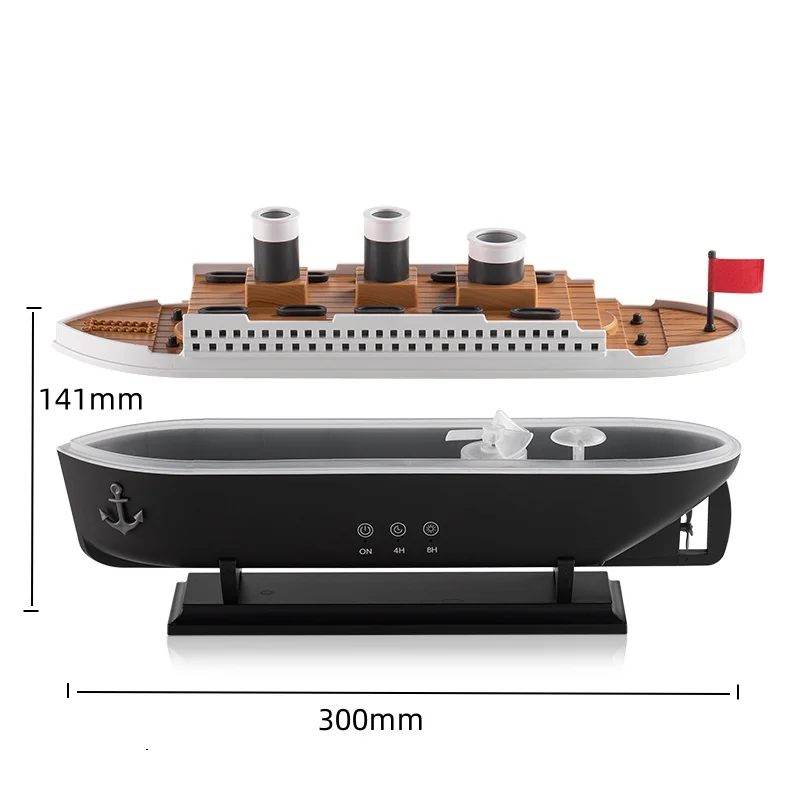 Luxury Cruise Ship Humidifier Aroma Diffuser Double Spray Nozzle Remote Control Jellyfish Essential Oil Diffuser Air Humidifiers 6