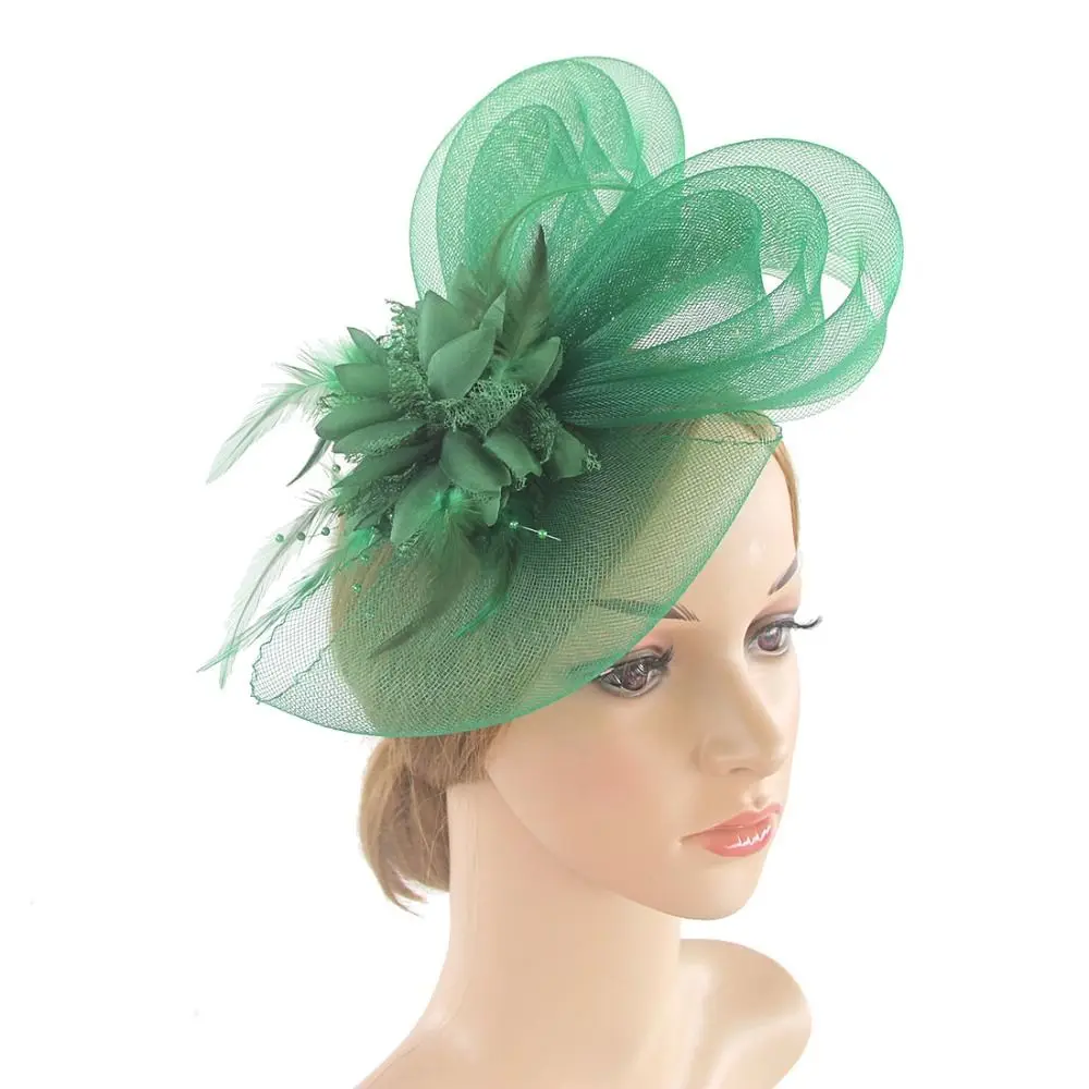

New Veil Feather Headwear Wedding Party Fascinators Hats Flower Hat Hair Clip