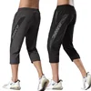 Men Training Cropped Pants Quick Dry Prints Bodybuilding Pants Patchwork Fitness 7 Points Pant Man Running Sweatpant