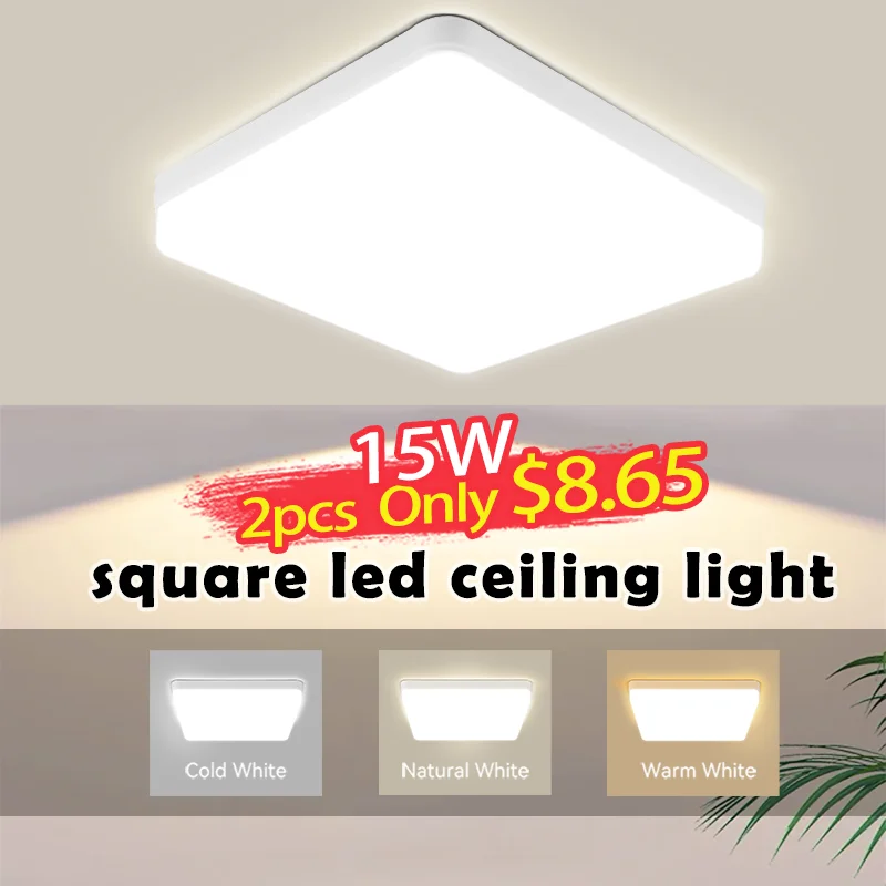 Modern Square Led Ceiling Lamps 30/40/50W Panel Fixtures 110V-220V Ceiling Light For Living Room Bedroom Kitchen indoor lighting