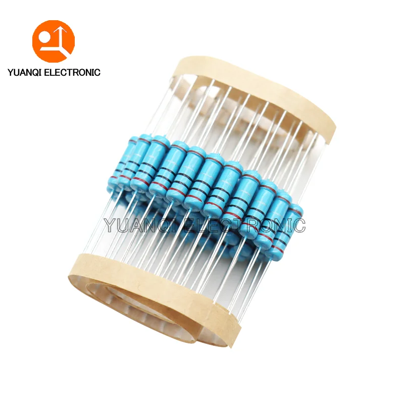 Metal Film Resistor 20pcs 2W Metal Film Resistor 1% 1R-2.2M 0.1 0.22 15 150 200 240 300 510 680 1K 1.5K 2.4K 7.5K 10K 33K 220K 330K 680K 1M ohms