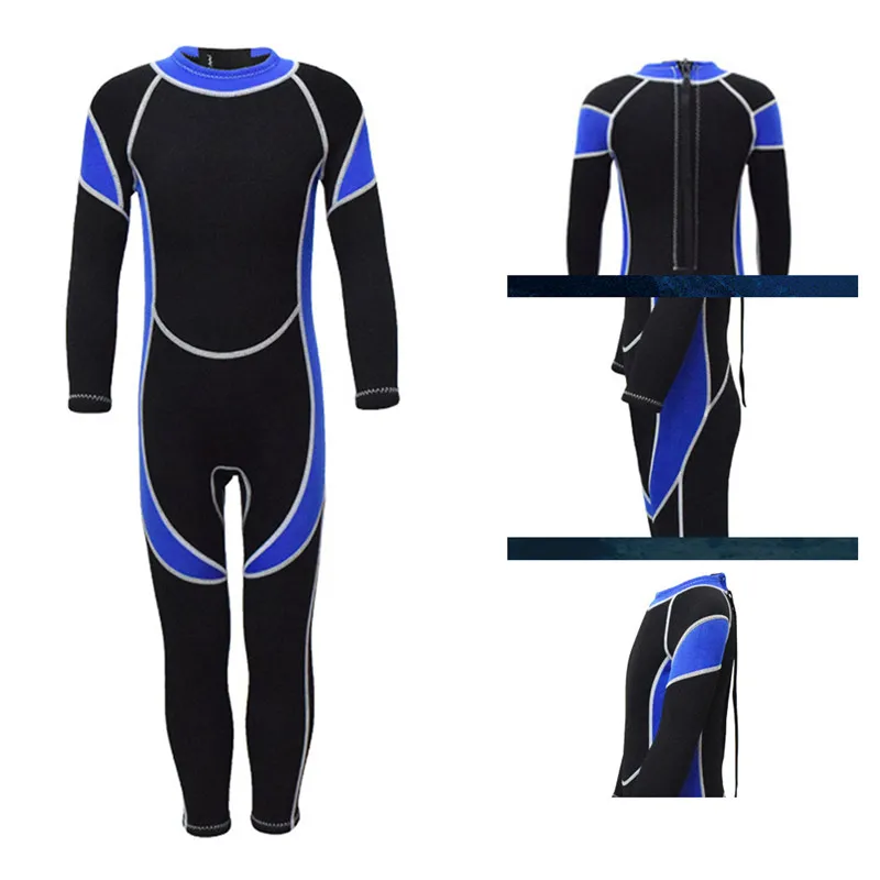 Neoprene Long Sleeves Wetsuits Diving Suits for Boys/Girls Children Rash Guards One Pieces Surfing Swim Snorkel child#292553
