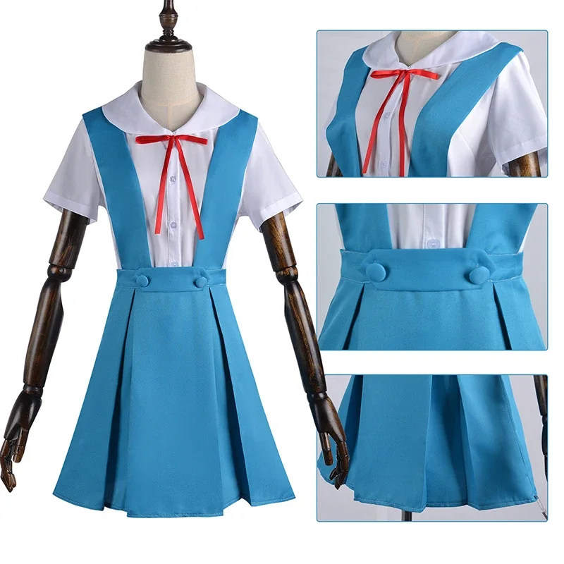 Neon Genesis Evangelion Asuka Langley School Uniform Cosplay Costume