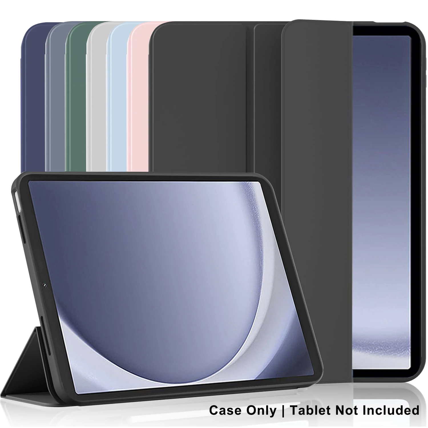 Premium Tri-Fold Flip Case - Magnetic Stand PU Leather Protective Cover