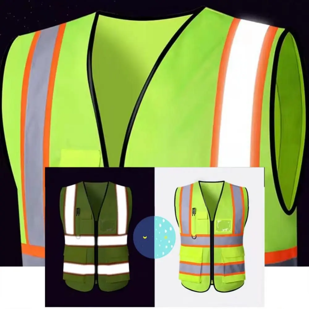High Visibility Reflective Safety Vest Breathable Wear Resistant Traffic Waistcoat Comfortable Fashion Cycling Safe Jacket