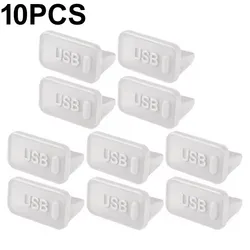 Universal Silicone USB - A Dust Plug - Dustproof Charger Port Cap (10Pcs White)