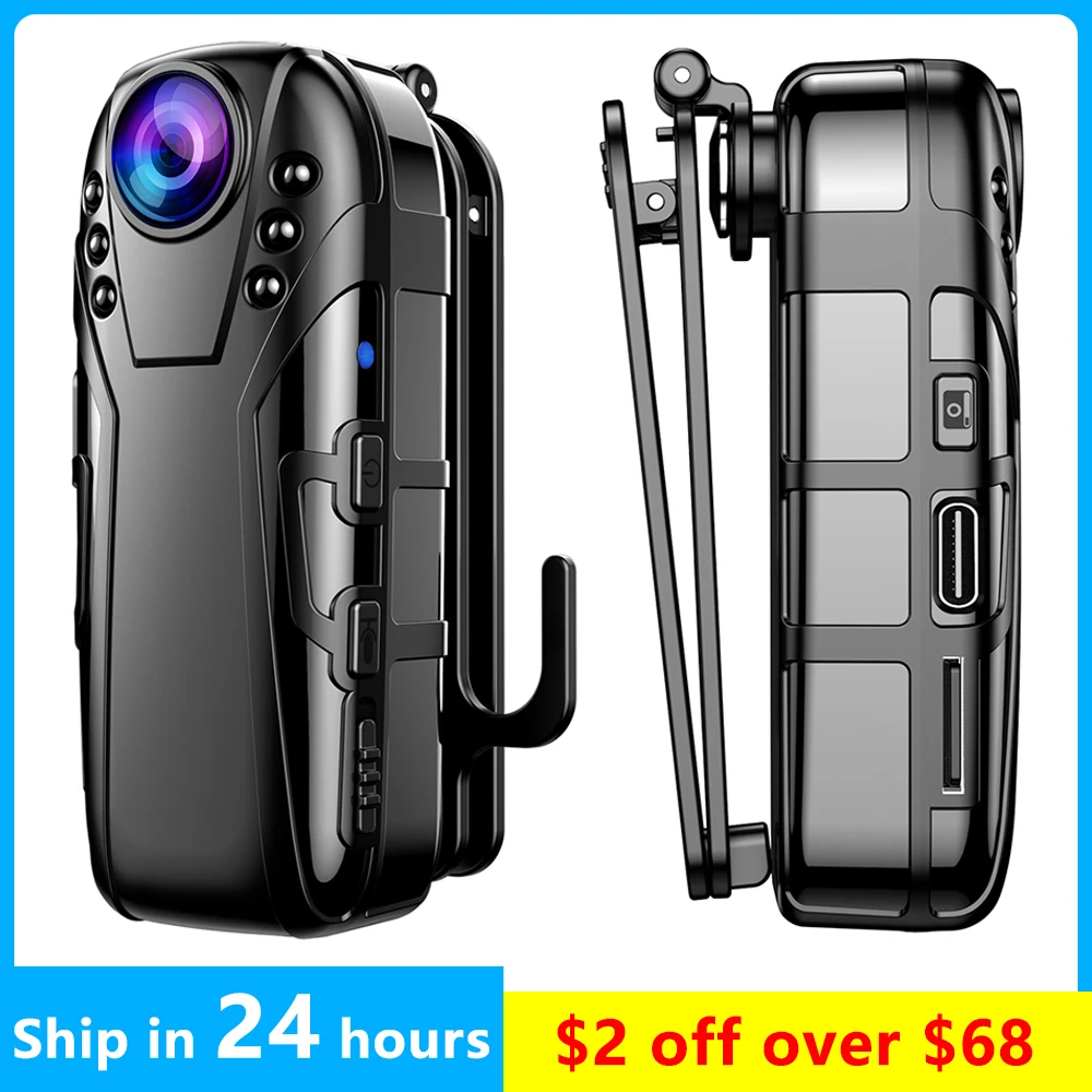 Outdoor Carry Mini Câmera Visão Noturna Infravermelha 1080p Full hd Dash Cam Filmadora de Vídeo Policial 125 ° Super Wide Angle Boblov-l02