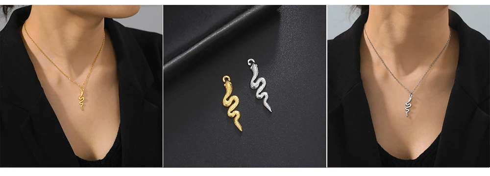 5 teile/los Großhandel Edelstahl Schlange Charms Liebe Herzen Anhänger Zubehör liefert DIY handgemachte Frauen Schmuck Ergebnisse – Detail 8