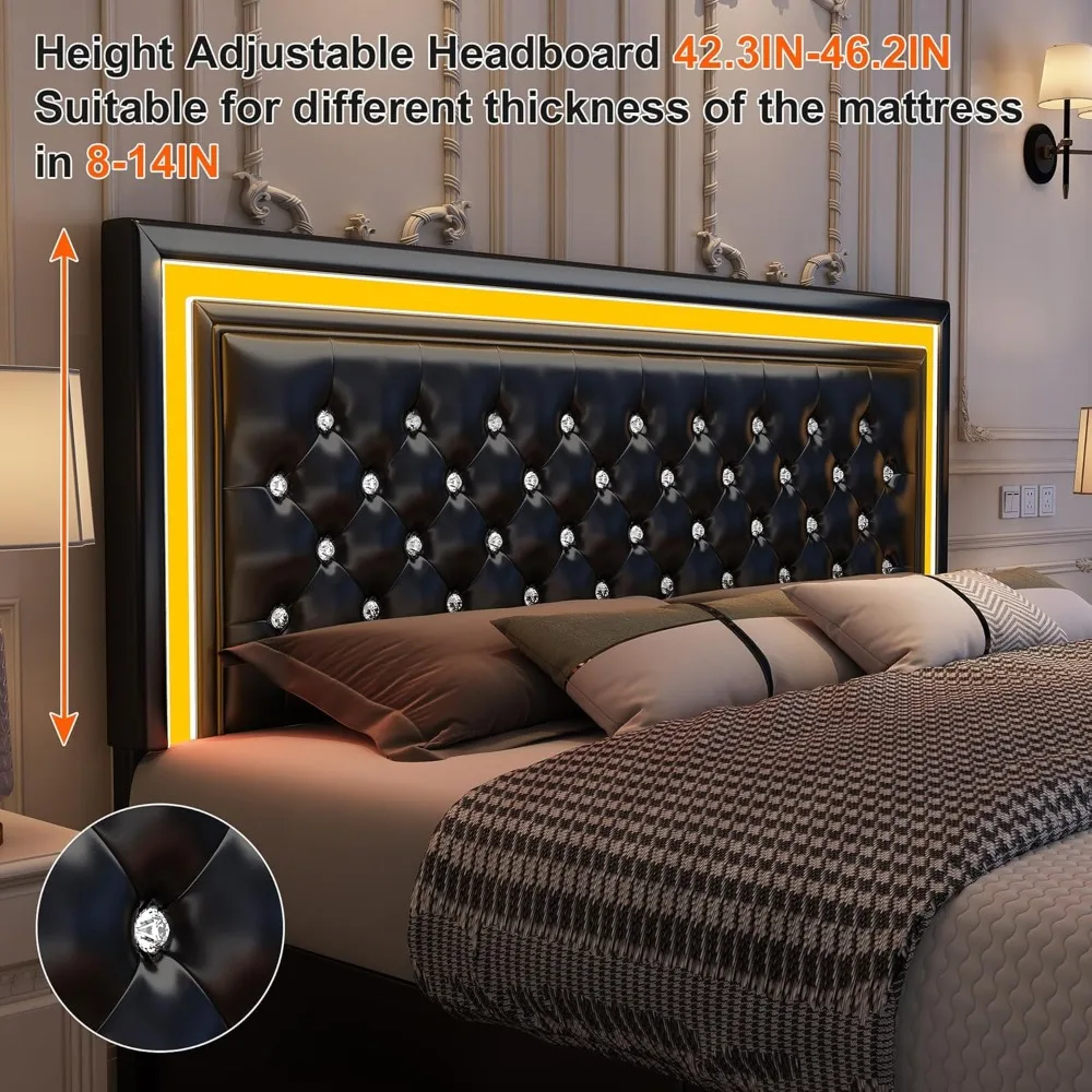 King LED Storage Bed 5