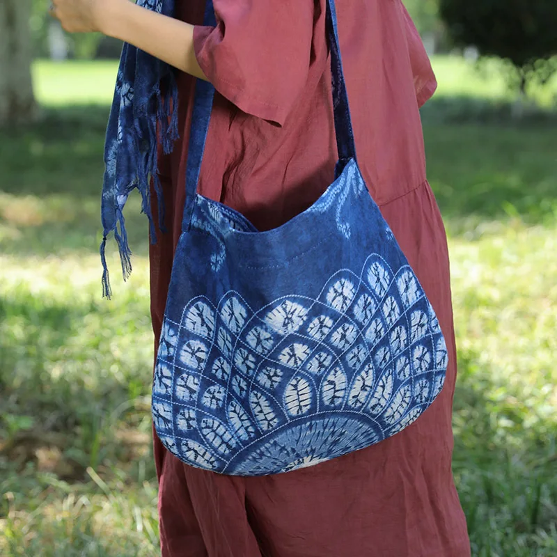 Handmade Tie Dye Bag Batik Ethnic Style Women's Shoulder Bag Crossbody Bag
