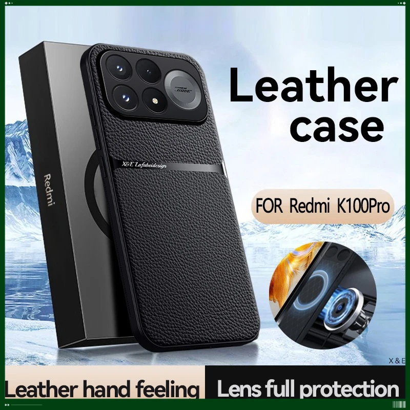 Magnetic PU Leather Ultra-Thin Phone Cover with Camera Protection