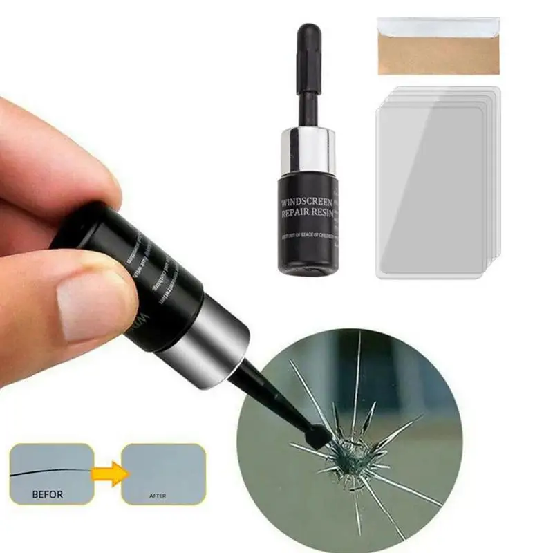 

Car Window Glass Repair Tools Curing Glue Windshield Repair Kit DIY Quick Fix Car Cracked Glass Auto Glass Scratch Crack Restore