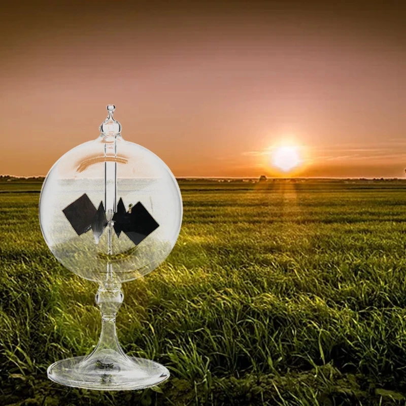 For Sun Light Energy Spinning Vanes Radiation Dosimeter Clear Solar Power Radiometer Glass Radiometer Science Education 4