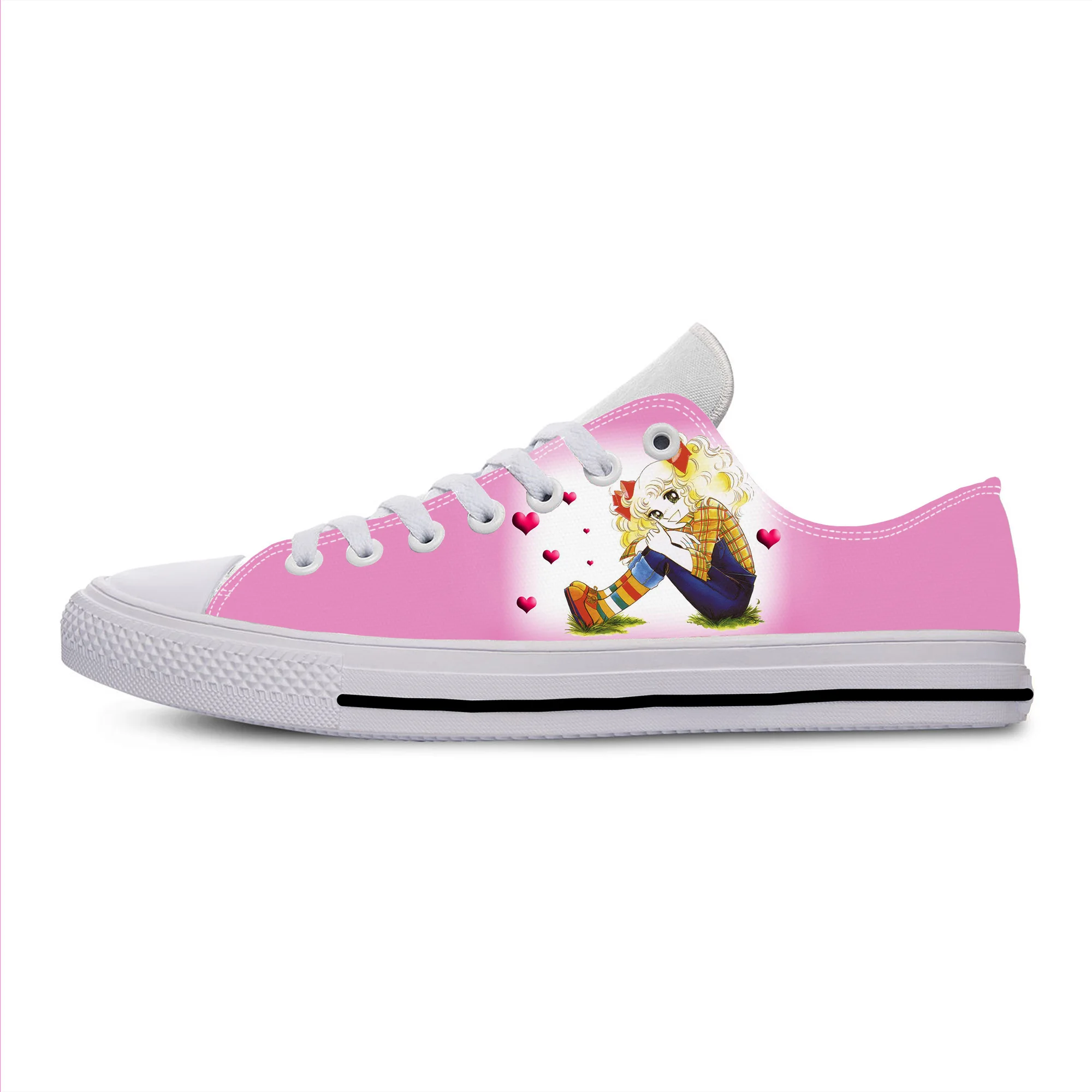 

Japanese Anime Manga Cartoon Candy Candy Fashion Casual Cloth Shoes Low Top Lightweight Breathable 3D Print Men Women Sneakers