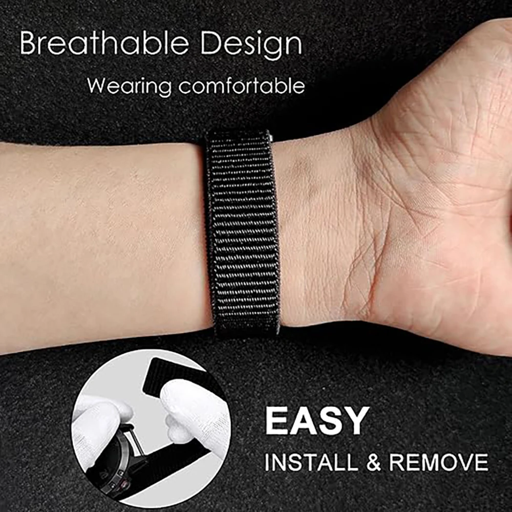 QuickFit Nylon Loop Braided Watchband - 22mm/26mm
