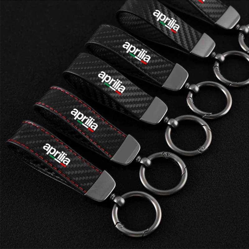 고급 탄소 섬유 가죽 오토바이 키체인, Aprilia RSV4 RS660 Tuono 660 RSV1000/R Caponord 1200 액세서리