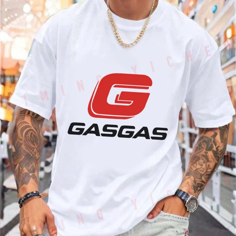 오토바이 GasGas 모토 오토바이 티셔츠 캐주얼 남성 여름 패션 반팔 라운드 넥 패션 스포츠웨어 탑 티 2026
