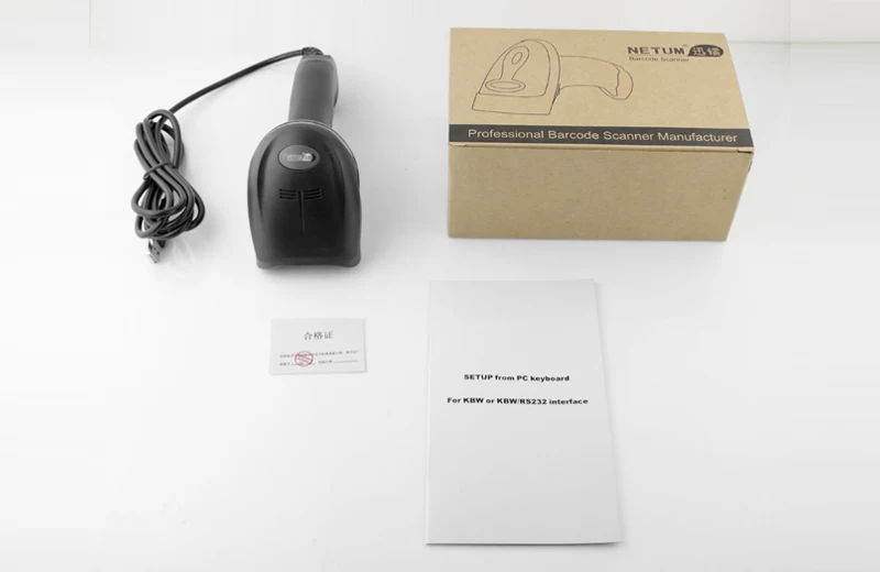 HW NETUM NT-2012 Handheld USB 1D Barcode Scanner CN/RU/ES barcode scanner