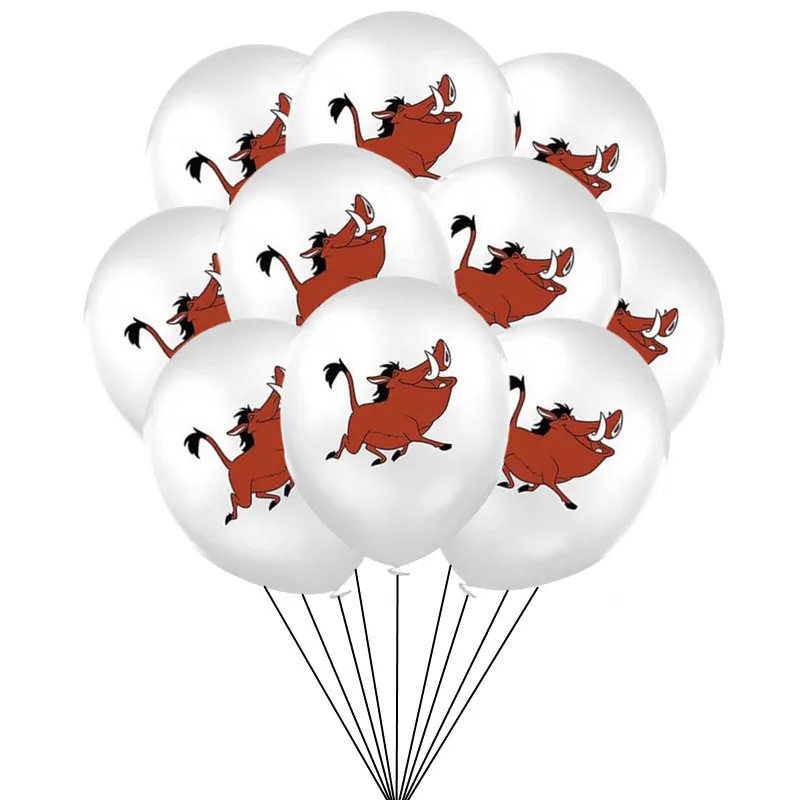 thumbnail image 1 of Decoraciones de cumpleaños de El Rey León de Disney, globo de látex de 12 pulgadas con diseño de Simba y El Rey León, globo de safari en la jungla para suministros para fiestas de baby shower, 1 of 5