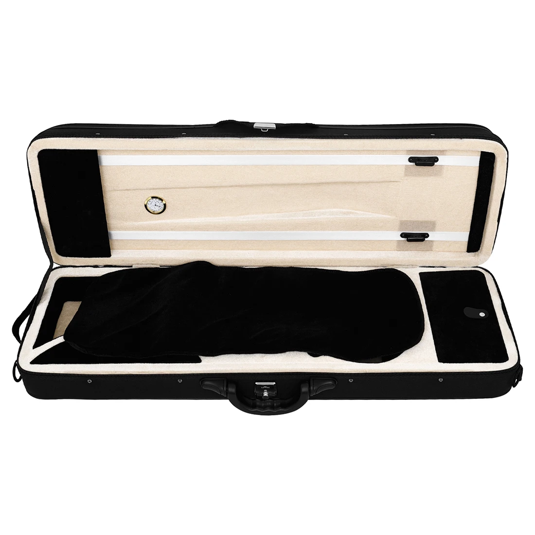 4/4 Größe Violine Hard Shell Fall Oxford Violine Box mit Hygrometer für Lagerung & Schutz Violine Saiteninstrument Violine Teile – Detail 1