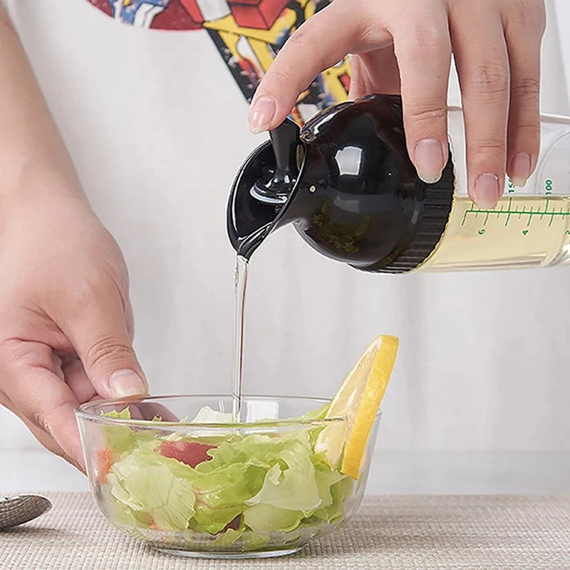 Description Picture 5 of itemSalad Dressing Shaker 200ML Oil Bottle Easy Grip Sauces Dispenser Bottle Container With Scale Leakproof Mixer Kitchen Seasoning