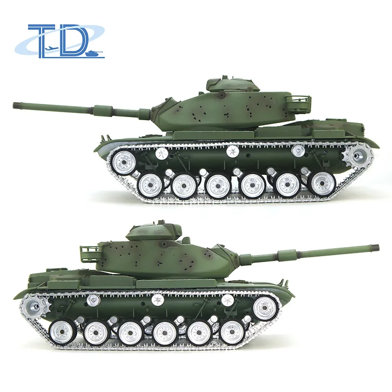 TD M60A3 미국 1/16 RC 탱크 원격 조종 BB 적외선 전투 탱크 금속 바퀴 배럴 리코일 모델 장난감 (남아용) TH23292