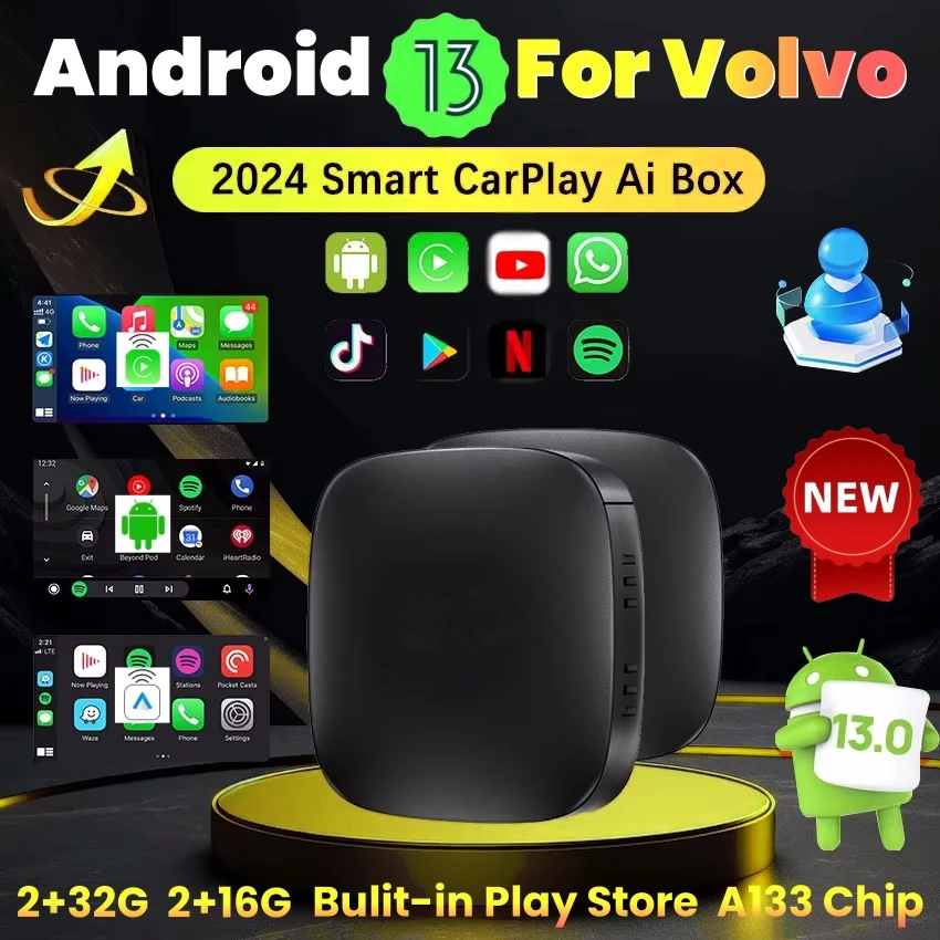 2024最新CarPlay AI Box Android 13.0 各種再生 2024最新モデル CarPlay AI Box Android 13.0 アダプター 【超