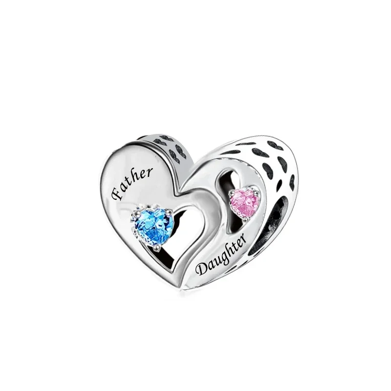 FC Jewelry Fit Original Pan Charms Bracelet 925 Silver Mother Daughter Brother Sister Puzzle Bead For Making Women Berloque DIY 4