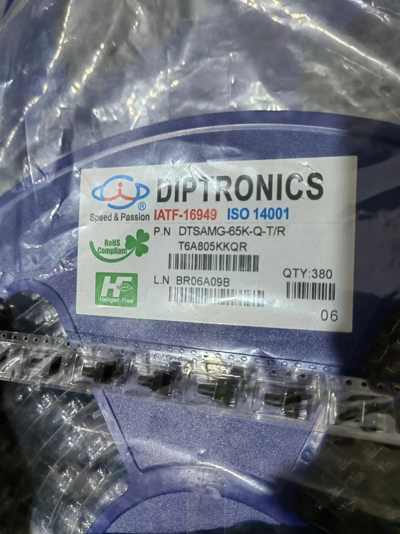 10 Pezzi Originale Taiwan Yuanda Dip Touch Switch Dtsamg-65 Dtsamg-65K-Q-T/R