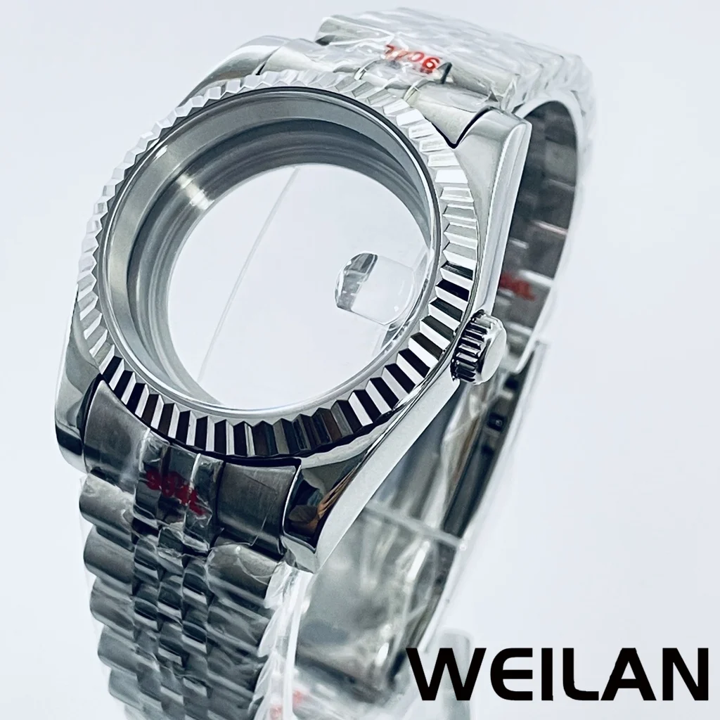 Premium Silver & Gold Waterproof Watch Case with Sapphire Crystal