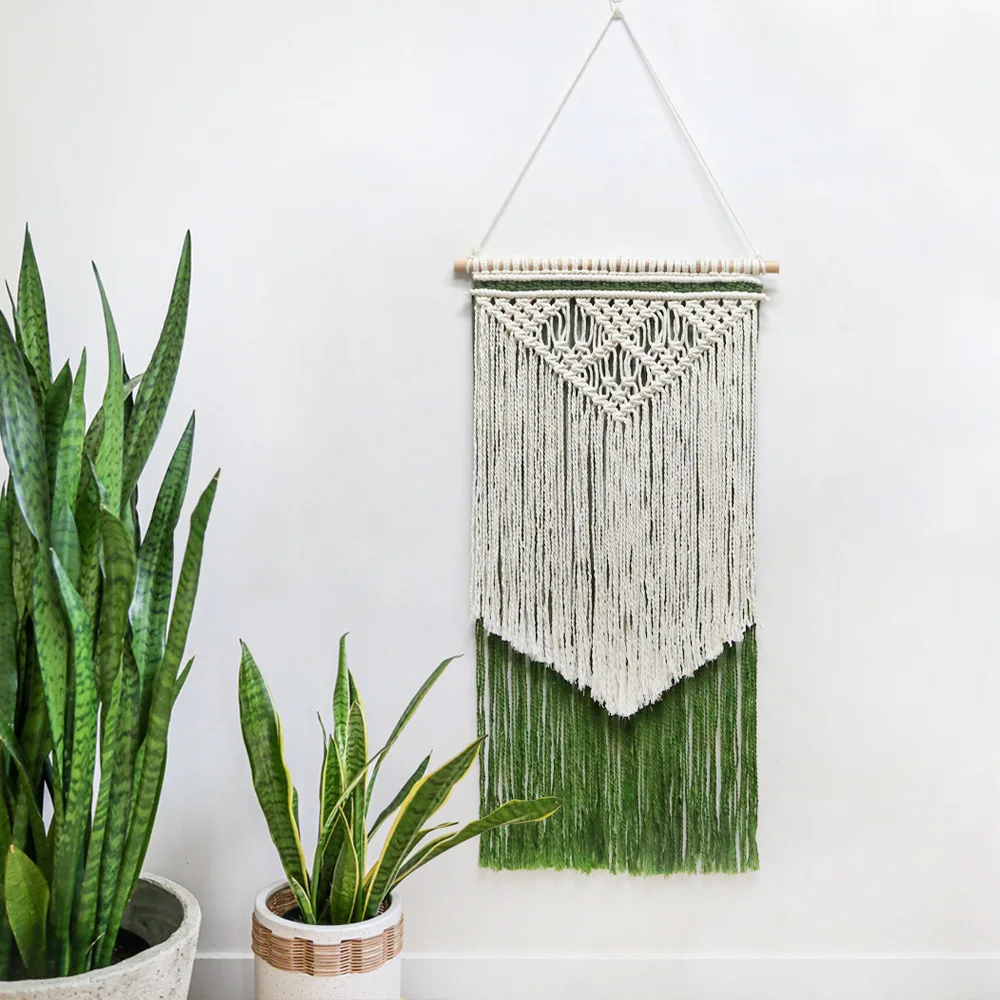 

Nordic style new woven tapestry tassel handmade wall decoration bedside sofa background wall decoration Bohemian wall hanging
