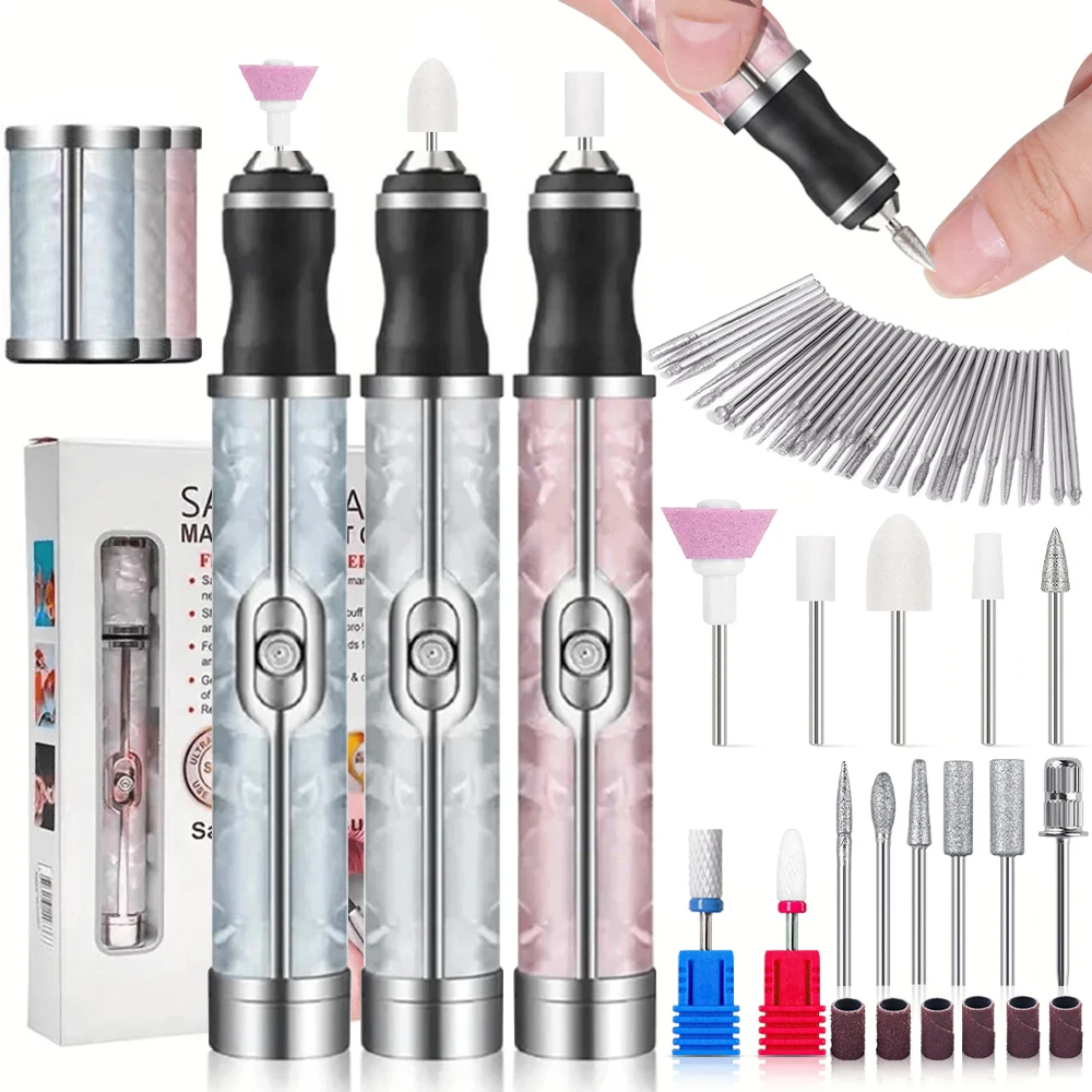 Electric Nail File LINMANDA Many sets Portable Manicure Pedicure Polishing Grinding Peeling Nail Drill Fingernail Toenail