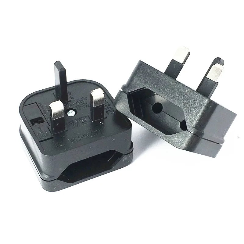 1 Buah Konverter Adaptor Steker Travel Soket Daya 3Pin Eropa Eropa EU 2 Pin Ke Inggris Baru