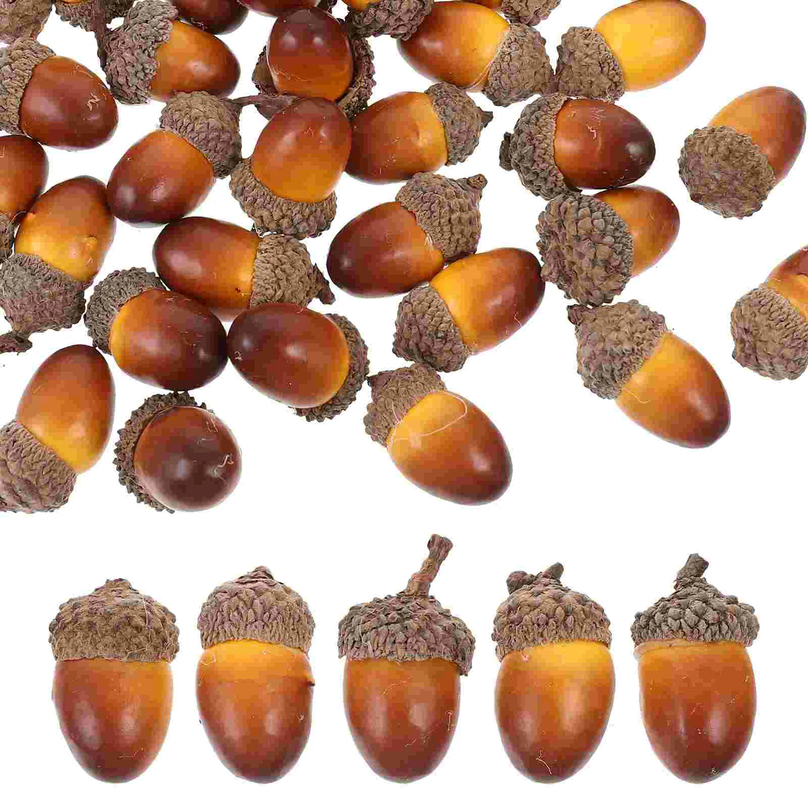 

50/100pcs Artificial Mini Acorns Simulation Pine Cones Model Fake Fruit Ornament For Wedding Christmas Decoration