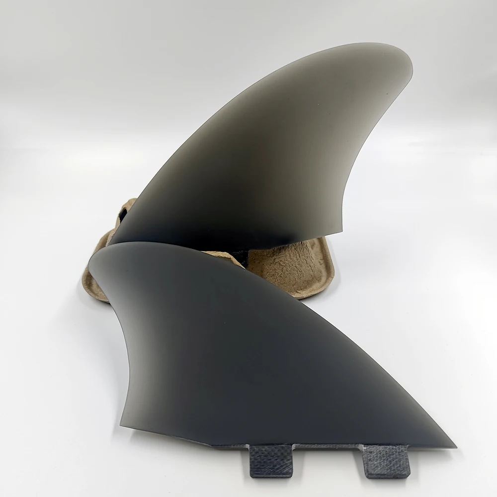 UPSURF FCS Keel Fins Fiberglass Surf Twin Fins Set Black High Performance Surf Tiwn Keels Dual Tabs Surfing K2