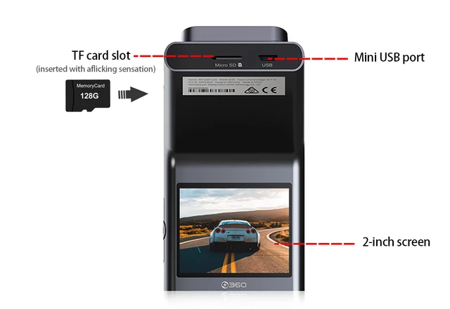 360 G300 Full HD WiFi Dash Cam – Overdrive Auto Tuning