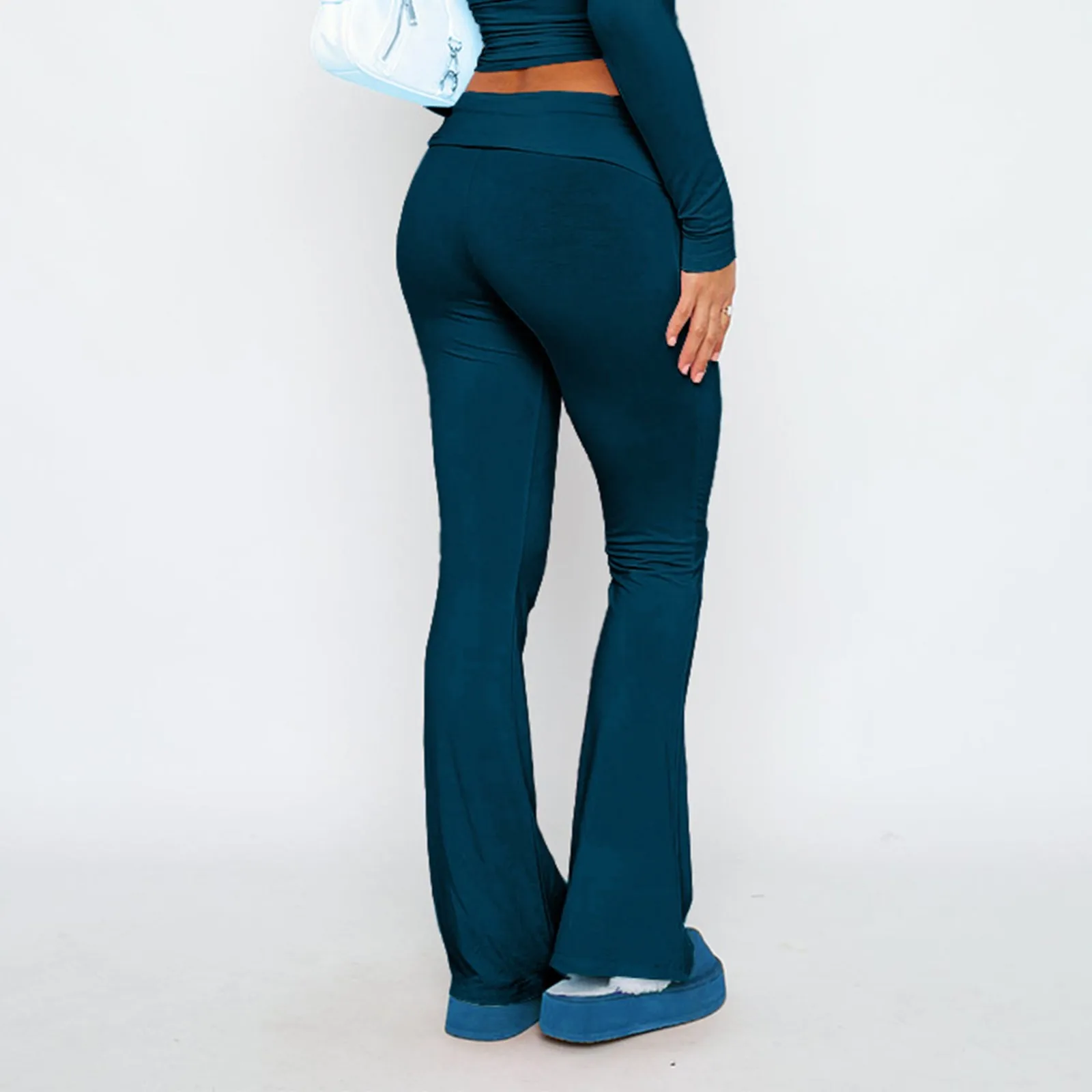 Women Flare Leggings High Waist Wide Leg Yoga Pants Seamless Fitness Workout Tights Gym Sports Trousers Casual Slimming Clothing 5