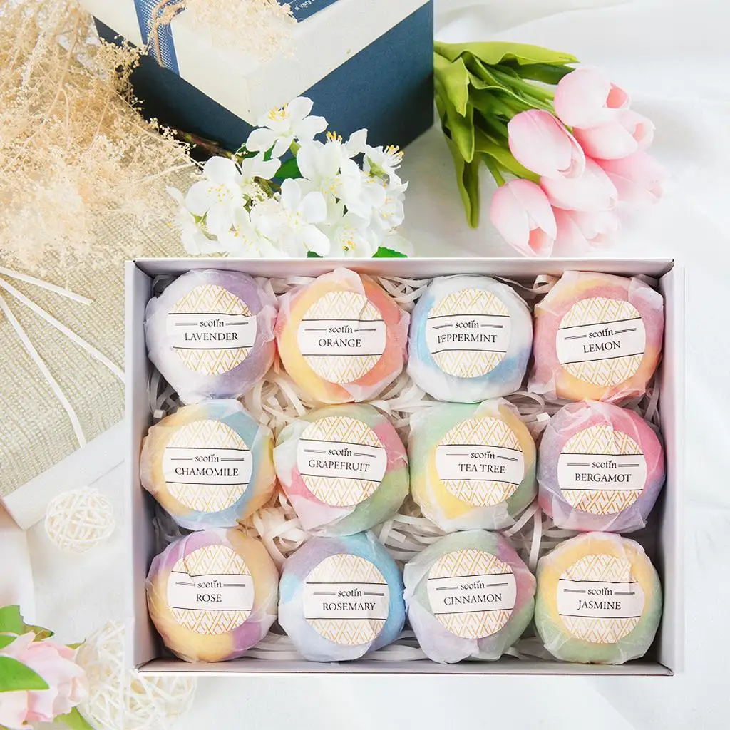 

Bath Bomb Pack Gift Set Bath Salt Balls Essential Oil Bath Bombs for Moisturizing Skin Fizzy Spa Bath Bubble Bomb Aromatic Odor