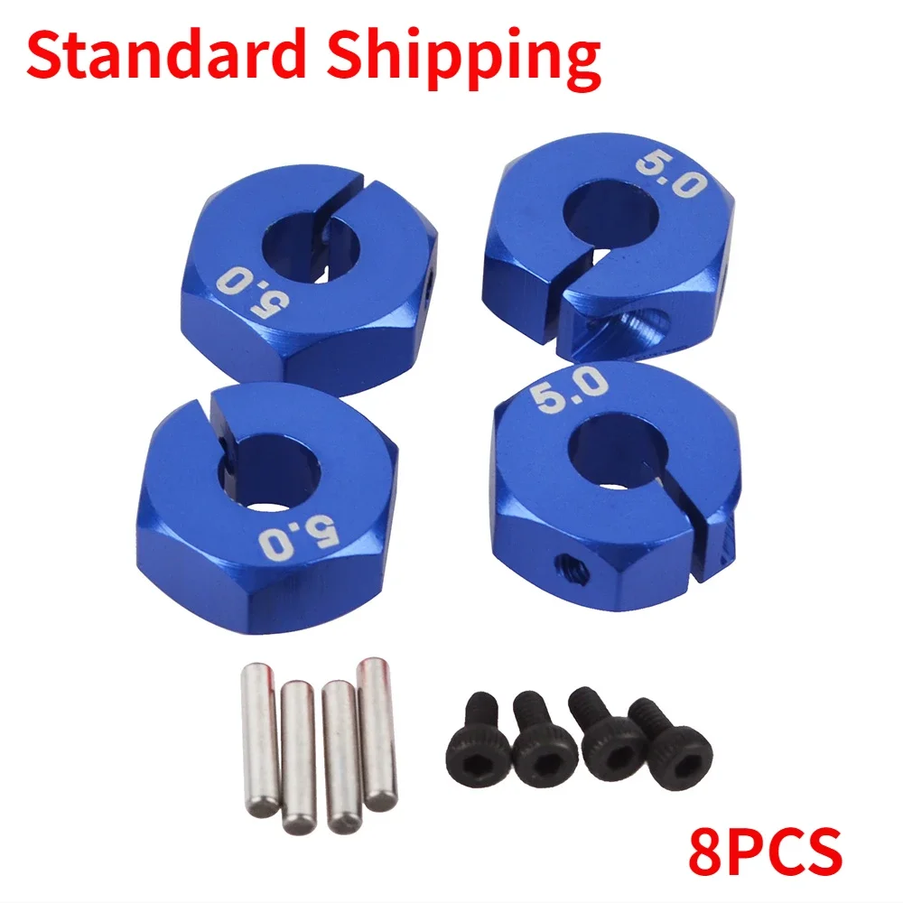 

8PCS Metal Combiner Wheel Hub Hex Adapter 5mm 6mm 7mm for 1/10 HSP HPI Redcat Axial SCX10 RC4WD D90 Wltoys RC Car DIY Parts