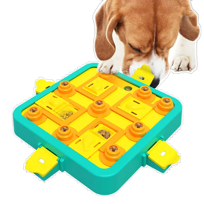 

Pet supplies factory wholesale company new explosions Amazon chessboard slow food leakage dog benefit smart toys
