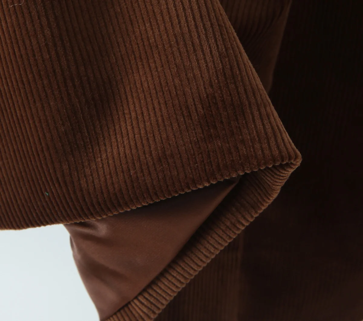 Maillard Style Coffee Notched Corduroy Blazer High Waist Front Slit Package Hips Skirt Suits 2 Pieces 1 Set