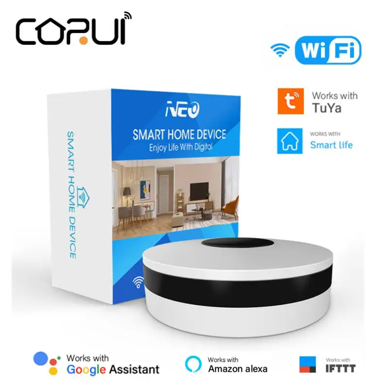 

CORUI Tuya WIFI Smart IR Remote Control Smart Life Infrared Remote Controller For AC/TV Voice Control Via Alexa Google Home
