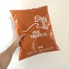 100pcs Waterproof Custom Printed Orange Mailer Mailing Express Self Seal Plastic Packaging Bags 5