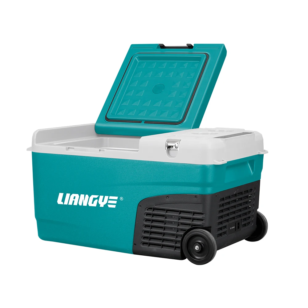 Automotive Interior Outdoor Electric Cooler 20V Portable Easy-Carry Mini Lithium Battery Power Car Cooler Fridge