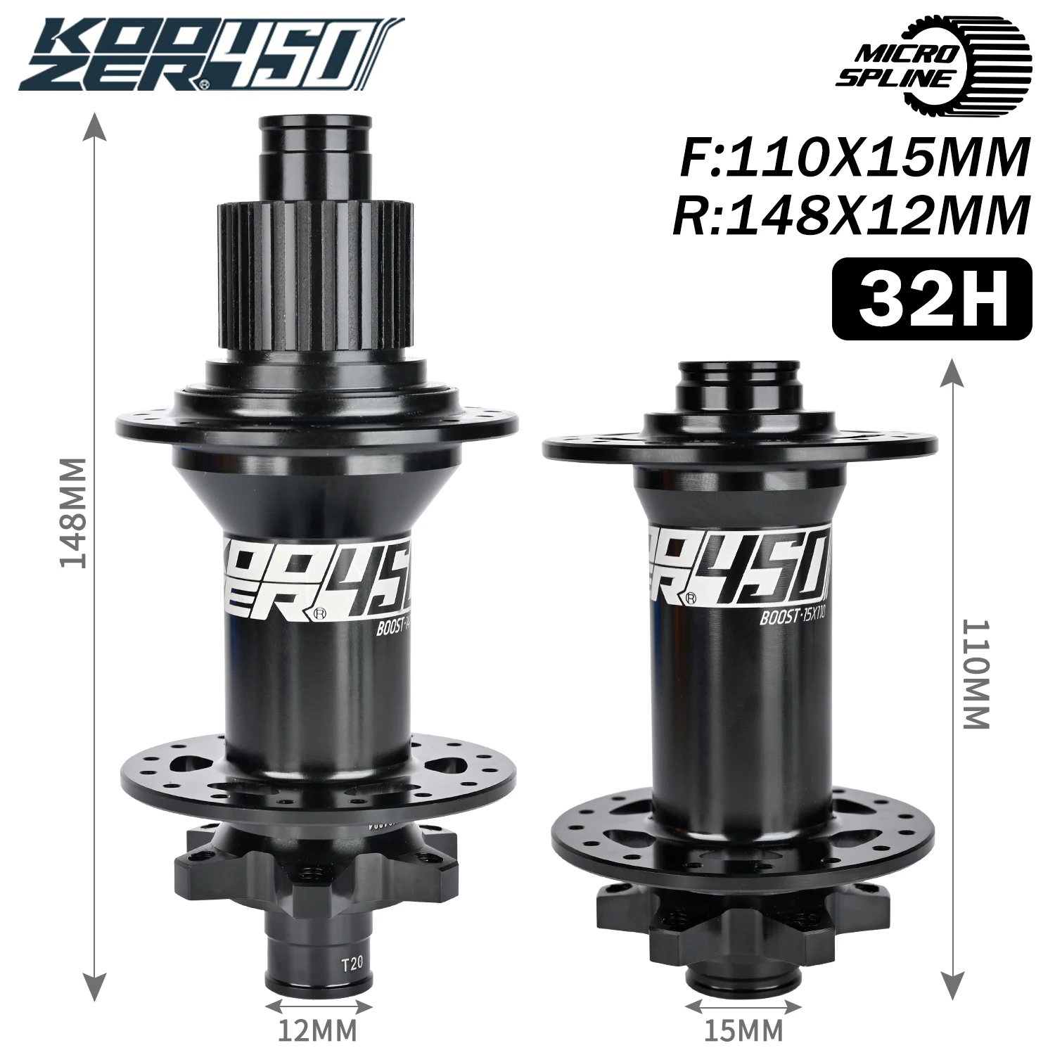 Bicycle hubs KOOZER 450 BOOST Mountain Bike Hub 6 Pawls