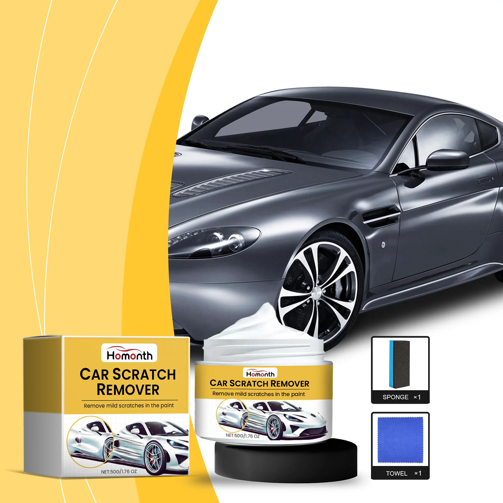 Car Scratch Repair Paste, Car Scratch Remover, Removal Wax Cleaning Kit, Paint Repair Paste