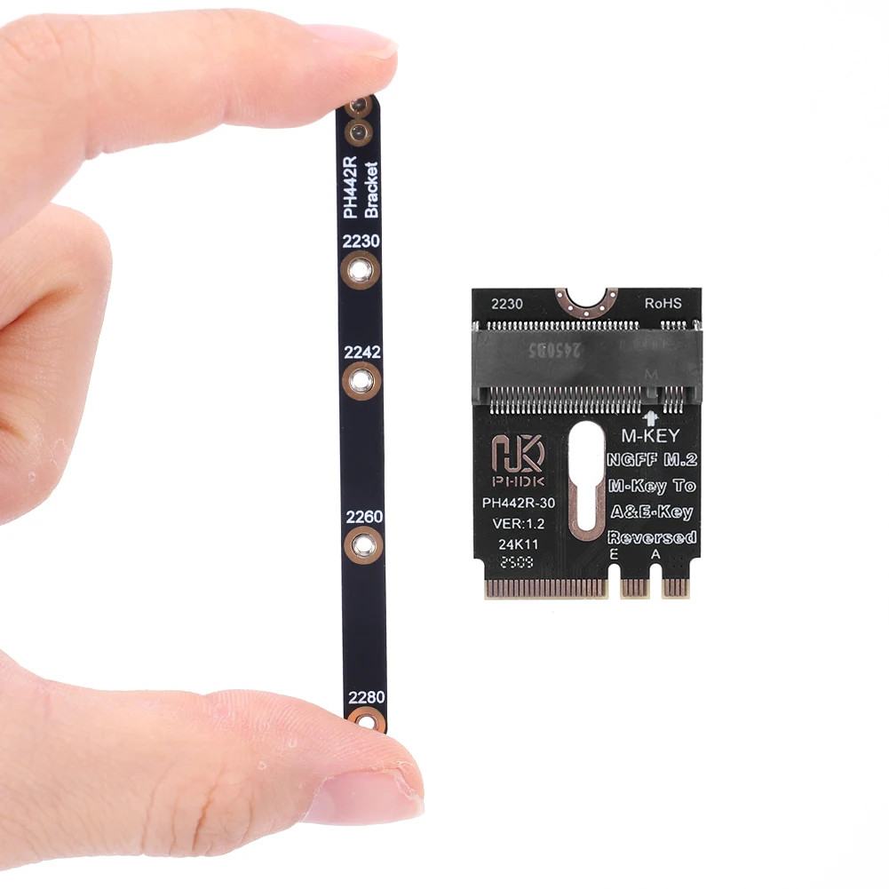 M.2 A+E To NVME SSD Adapter M2 WIFI Interface NGFF A+E-Key Male To NVME M-key Female Extension PCI-E 4.0 Riser Card with Bracket